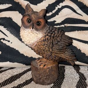 Michael Carr ‘Great Horned Owl Perched’ Figure, OS